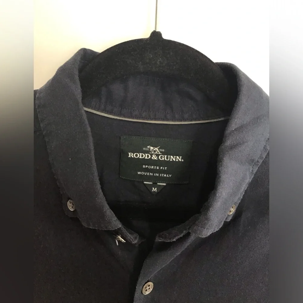 Rodd‎ & Gunn Shirt Mens Medium Blue Speckled Button Up Long Sleeve Cotton